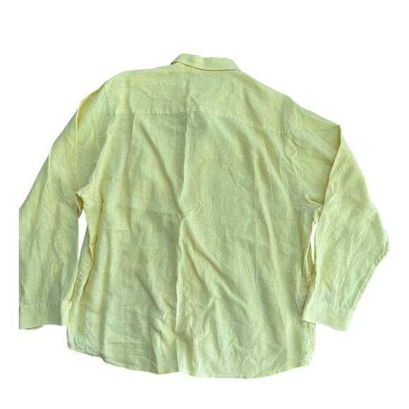 Tommy Bahama Men's Yellow Sea Breezer Linen Long Sleeve Button Up Shirt Size XL - Picture 2 of 5